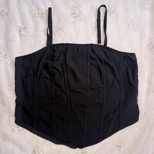 Torrid Black Corset Style Crop Top – Size 1X